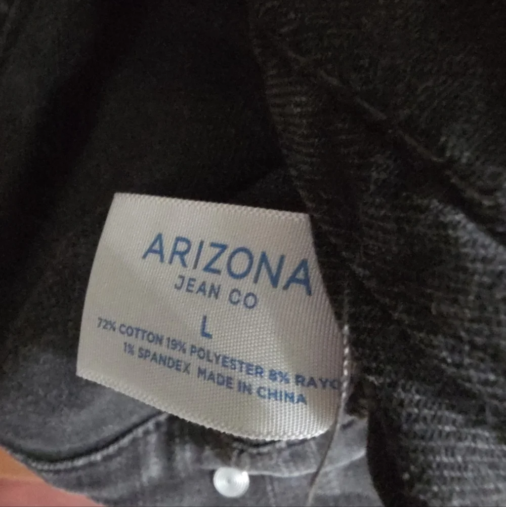 Men's Arizona Jean co Gray stretch denim jacket Large Ombre Gray
